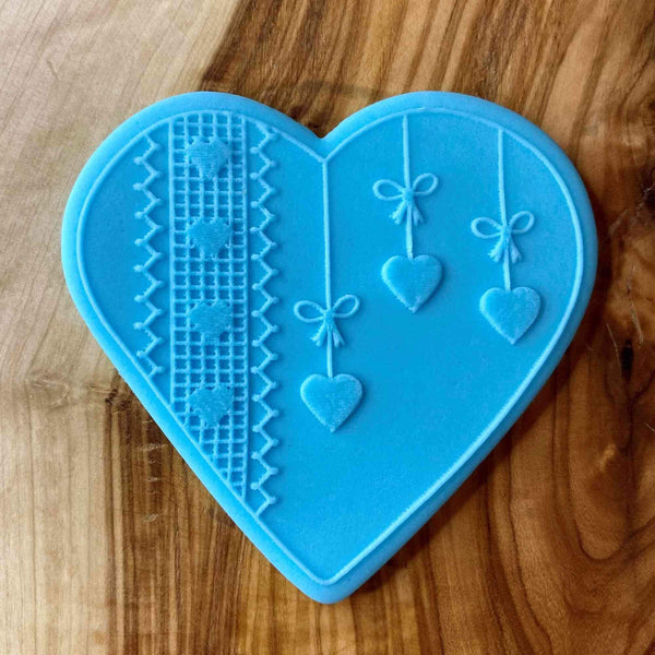 Heart cookie popup stamp for cakes, biscuits and cupcakes.