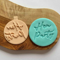 Hen Party 3D cookie stamp. Fondant cutter for bachelorette party.