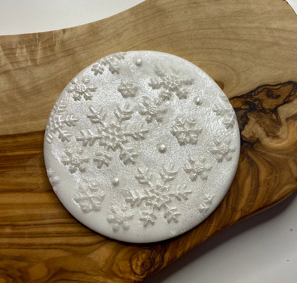 Christmas Snowflake Texture Tile POPup Debosser Stamp,  Fondant Embosser Stamp for Cookies, Cupcakes and Cake Decorating