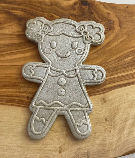 Christmas Gingerbread Girl POPup Debosser Fondant Stamp. Cake Decorating Icing