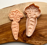 Easter Carrot Embosser Stamp+Cutter. Biscuit Fondant Icing Stamp. Easter Cookie Embosser, Happy Easter Cookie Stamp