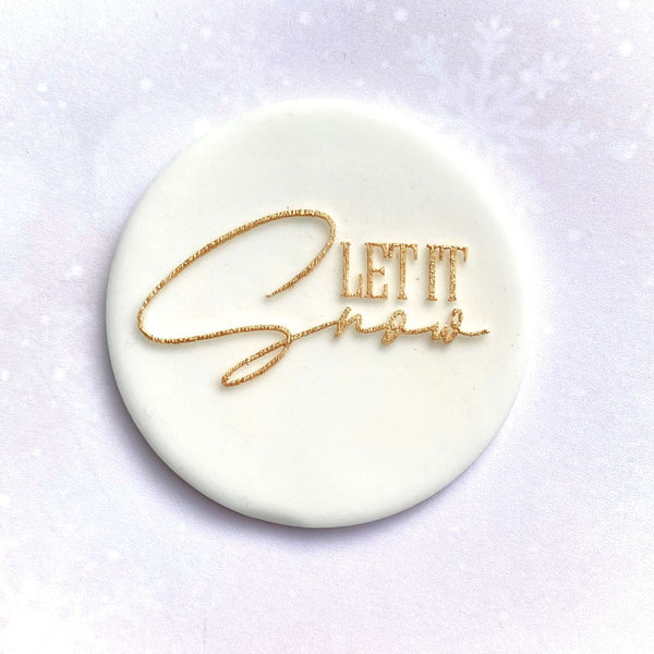 Let It Snow outbosser cookie stamp