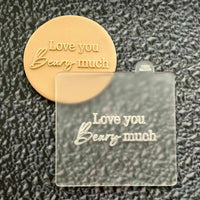Love You beary much cookie cutter popup stamp