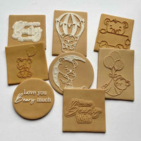 Mama bear with baby cookie stamps
