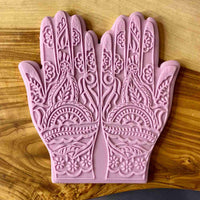 Mehndi Henna Hands fondant outbosser stamp for cookies, cupcakes, biscuits and cakes. Cookie cutter for brides on their special day.