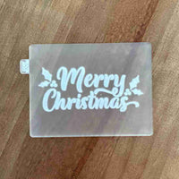 Merry Christmas Fancy Font popup acrylic cookie cutter