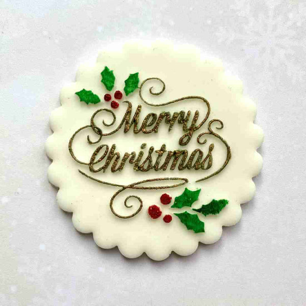 Merry Christmas impression cookie popup stamp