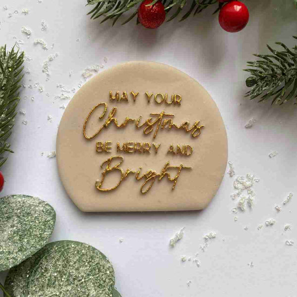 Message for Christmas fondant cookie stamp