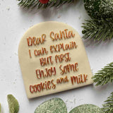 Message for Santa embosser stamp