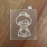 Mrs. Claus Christmas acrylic outbosser cookie stamp