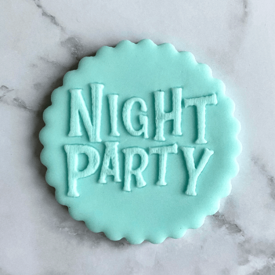 Night Party  fondant outbosser cookie stamp