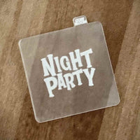 Night Party popup acrylic cookie cutter