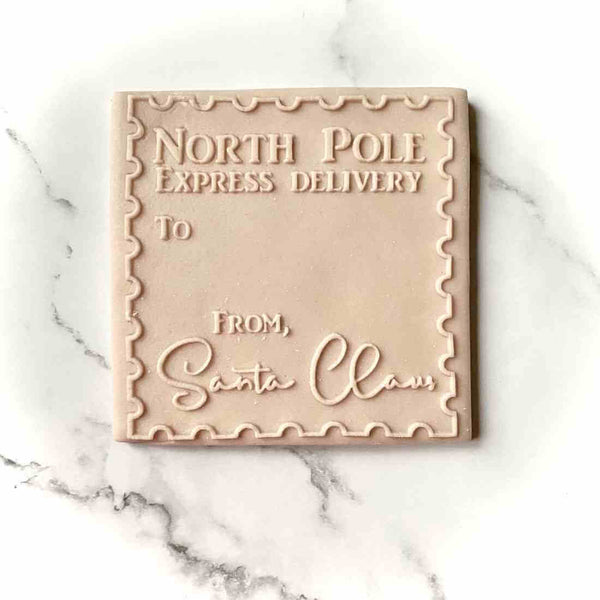 North Pole Express Delivery From Santa popup cookie stamp