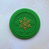 North Pole Air Mail Snowflake cookie outbosser stamp