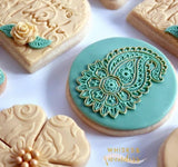 Paisley cookies made from bakers