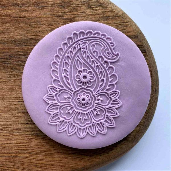 Paisley Pattern cookie outbosser stamp 