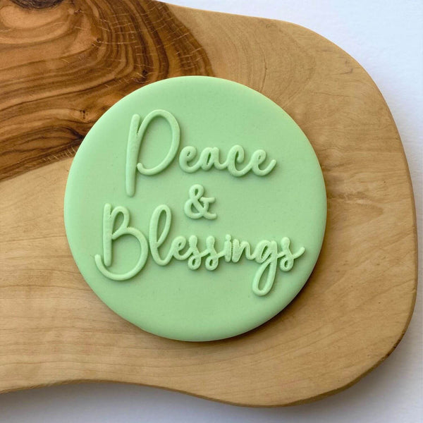 Peace and Blessings fondant outbosser stamp. Perfect cookie cutter for Ramadan Mubarak.