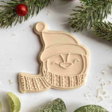 Penguin Christmas fondant embosser stamp