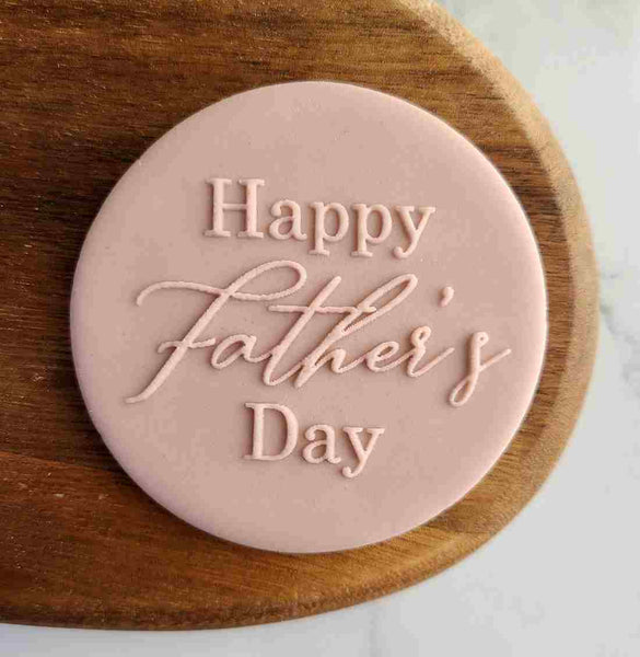 Happy Father's Day cookie embosser stamp