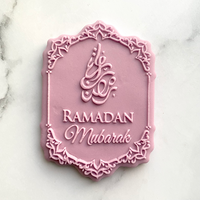 Decorative Frame Ramadan Kareem - Cookie Debosser Stamp with optional matching cutter