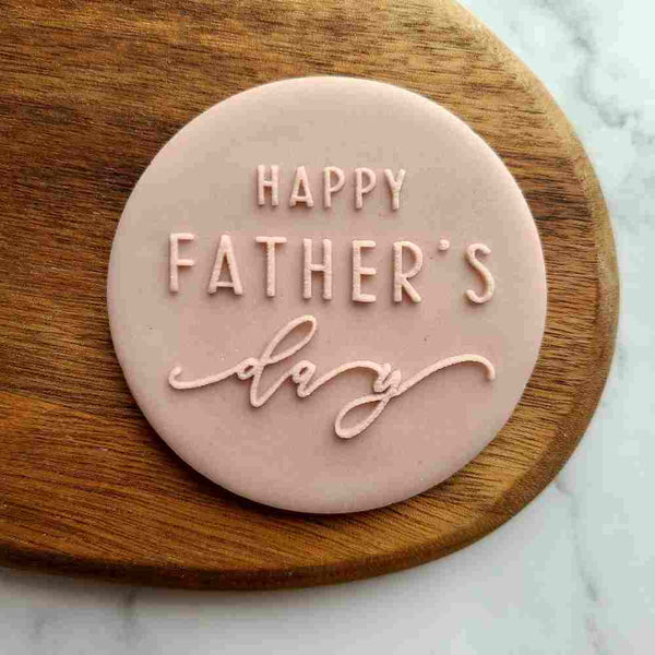 Reverse embosser cookie cutter Happy Father's Day