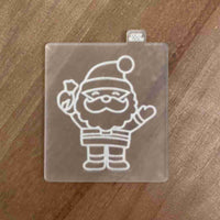 Santa Claus Christmas popup acrylic cookie cutter