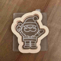 Santa Claus Christmas reverse embosser cookie cutter and stamp