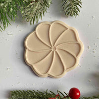 Santa's Flower Cookies fondant outbosser stamp