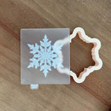 Snowflake reverse embosser cookie cutter and stamp