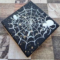 Spiders on Web 3D cookie cutter. Perfect fondant stamp for Halloween.