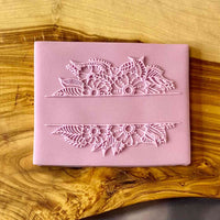 Split mehndi flower fondant outbosser stamp. Perfect cookie cutter for cupcakes and biscuits.