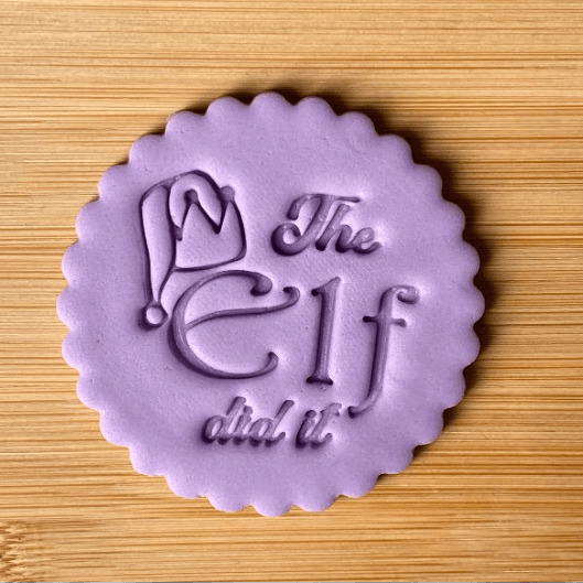 The Elf Did It - Cookie Embosser Stamp