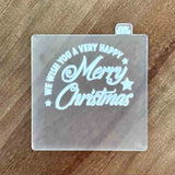 We wish you a very happy Merry Christmas popup cookie cutter