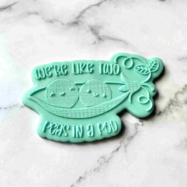 2 Peas in a Pod fondant outbosser stamp